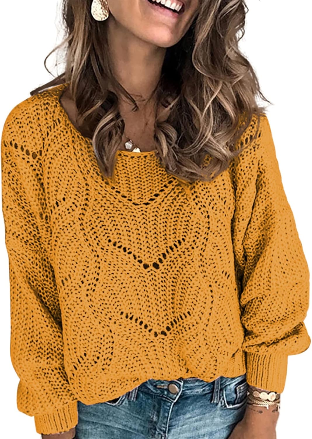 Dokotoo Womens Sweaters 2025 Cute Elegant Long Sleeve Pullover