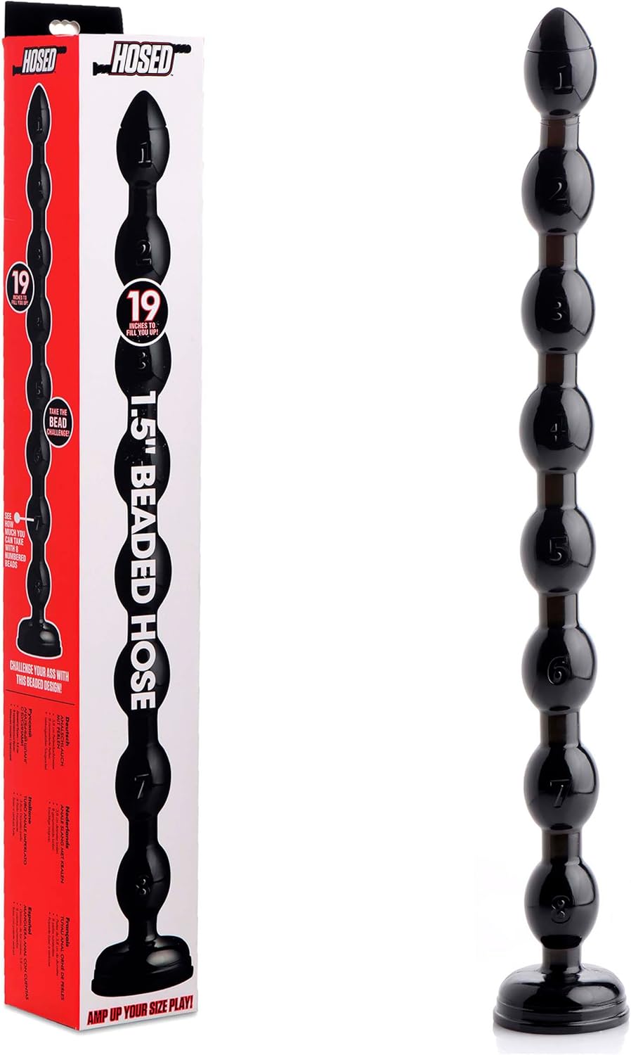 Hosed 19 Inch Beaded Anal Snake for Ultimate Pleasure Experience