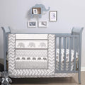 Peanutshell 3 Piece Baby Crib Bedding Set - Elephant Theme for Nursery