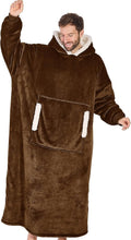 Wearable Blanket Hoodie Oversized Sherpa Blanket Robe - Cozy Warmth