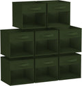 Cube Storage Bin 8 Pack Foldable Baskets with Window - Organized