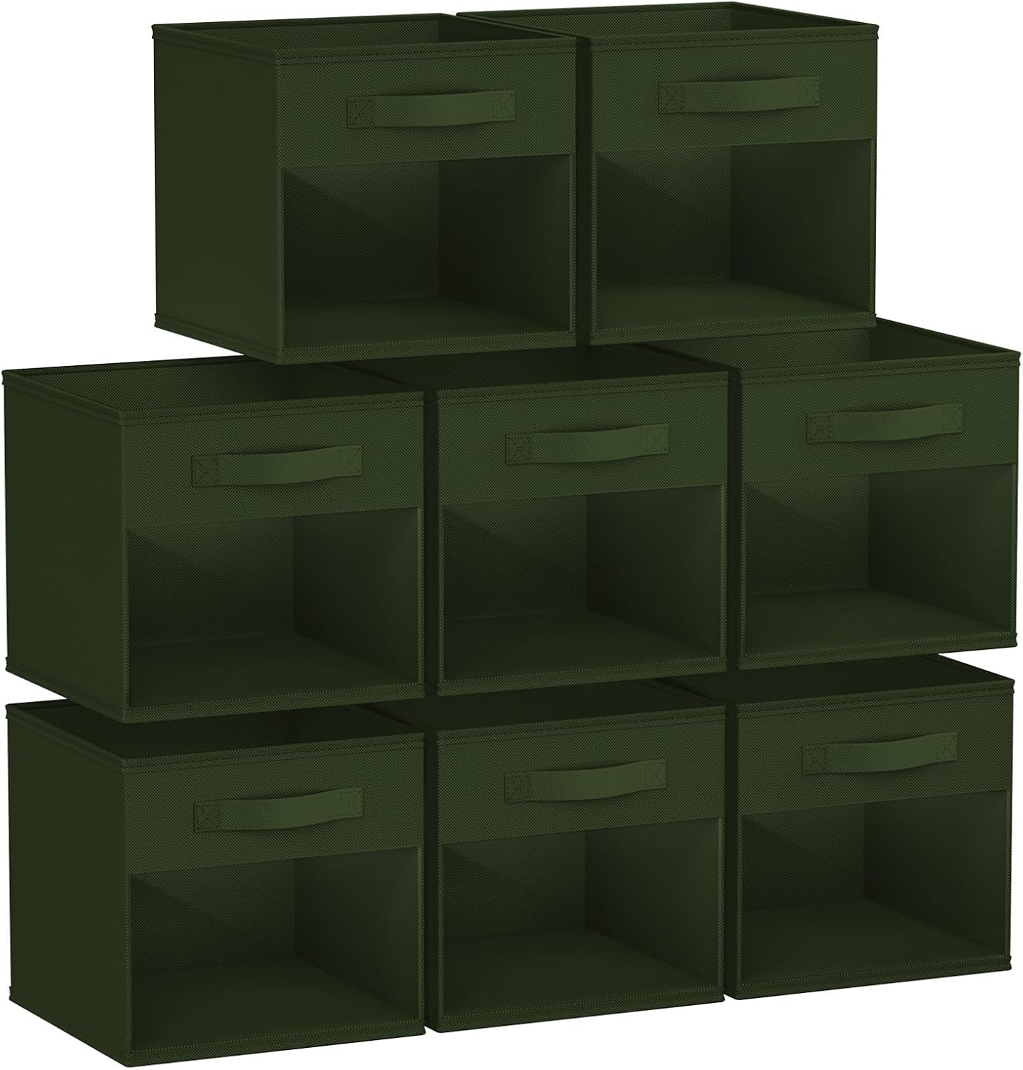 DIMJ Storage Cubes with Window - 8 Pack Foldable Baskets
