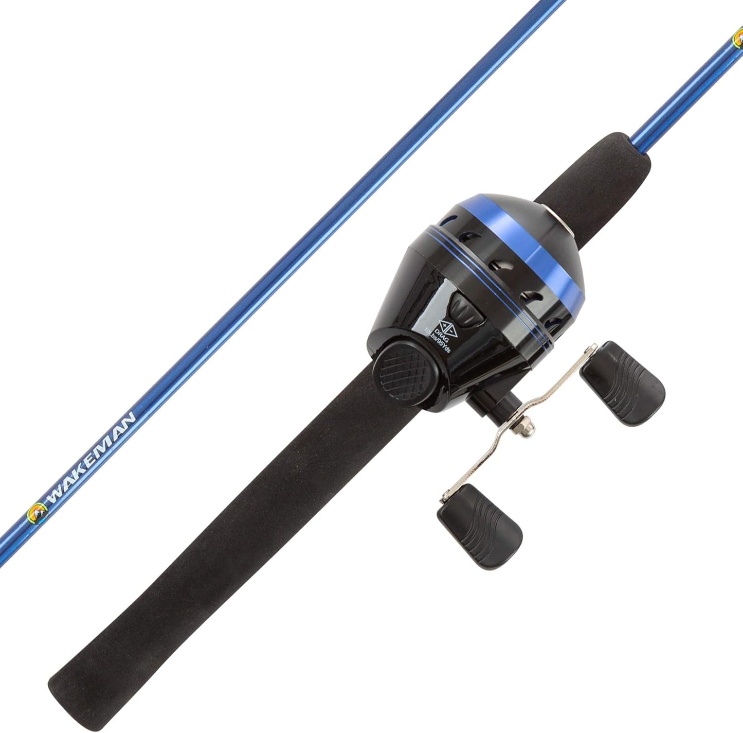 Wakeman 5ft 4in Combo - Stainless & Fiberglass - Spincast Reel - Blue