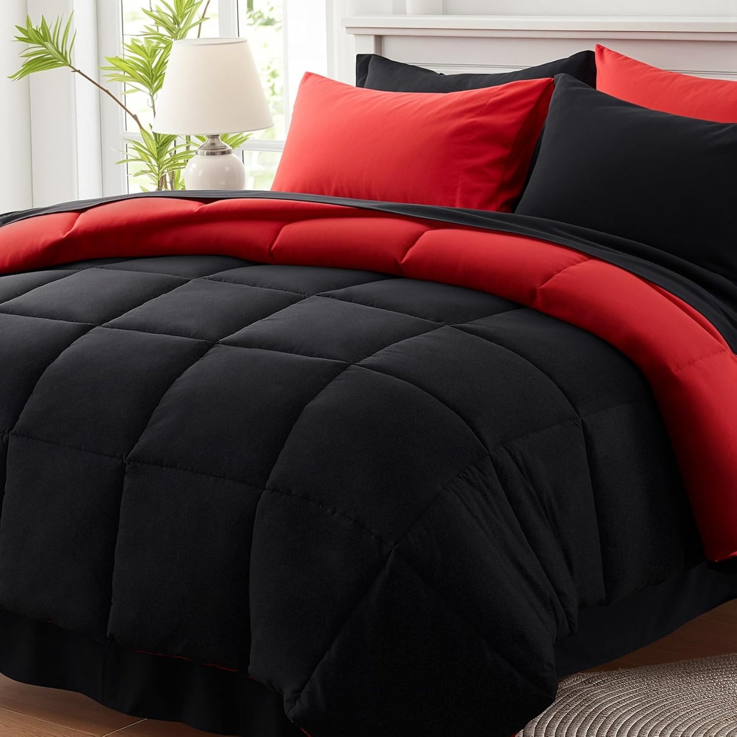 Anluoer Queen Comforter Set 7 Piece for All Season Use