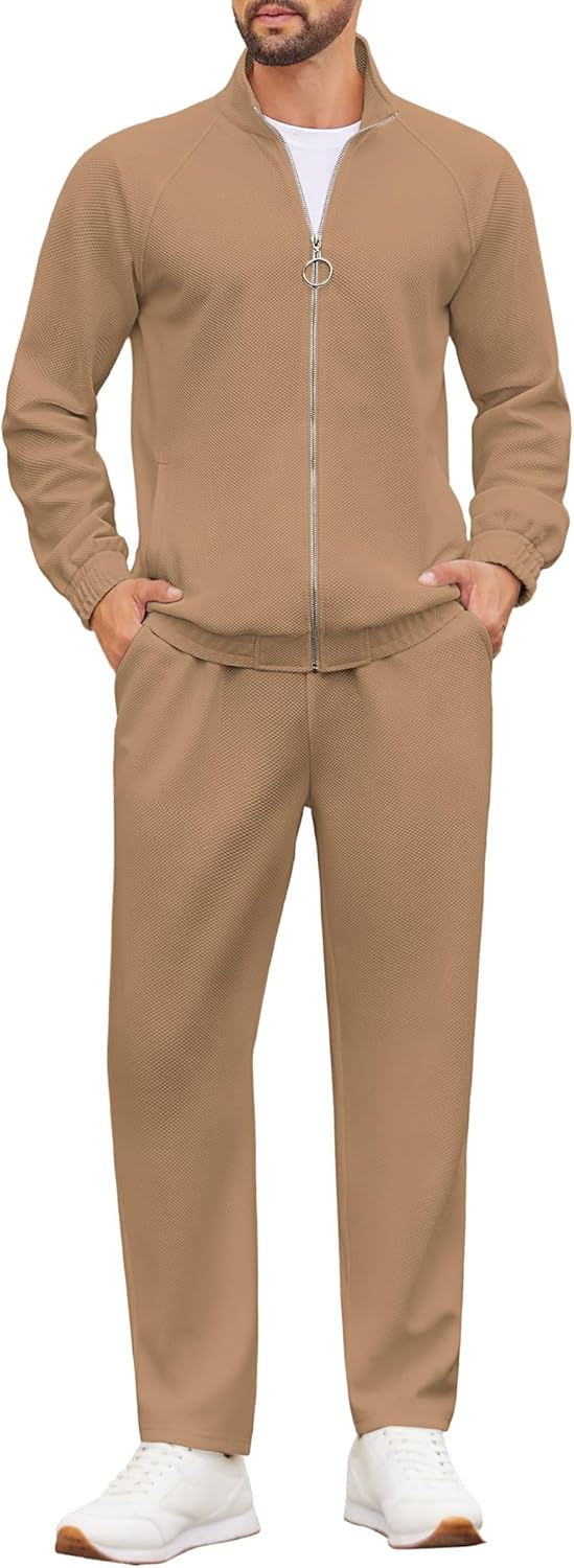 COOFANDY Mens 2 Piece Tracksuit for Casual and Athletic Wear