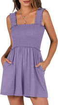 Caracilia Women's Summer Smocked Romper - Flowy Vacation Essential