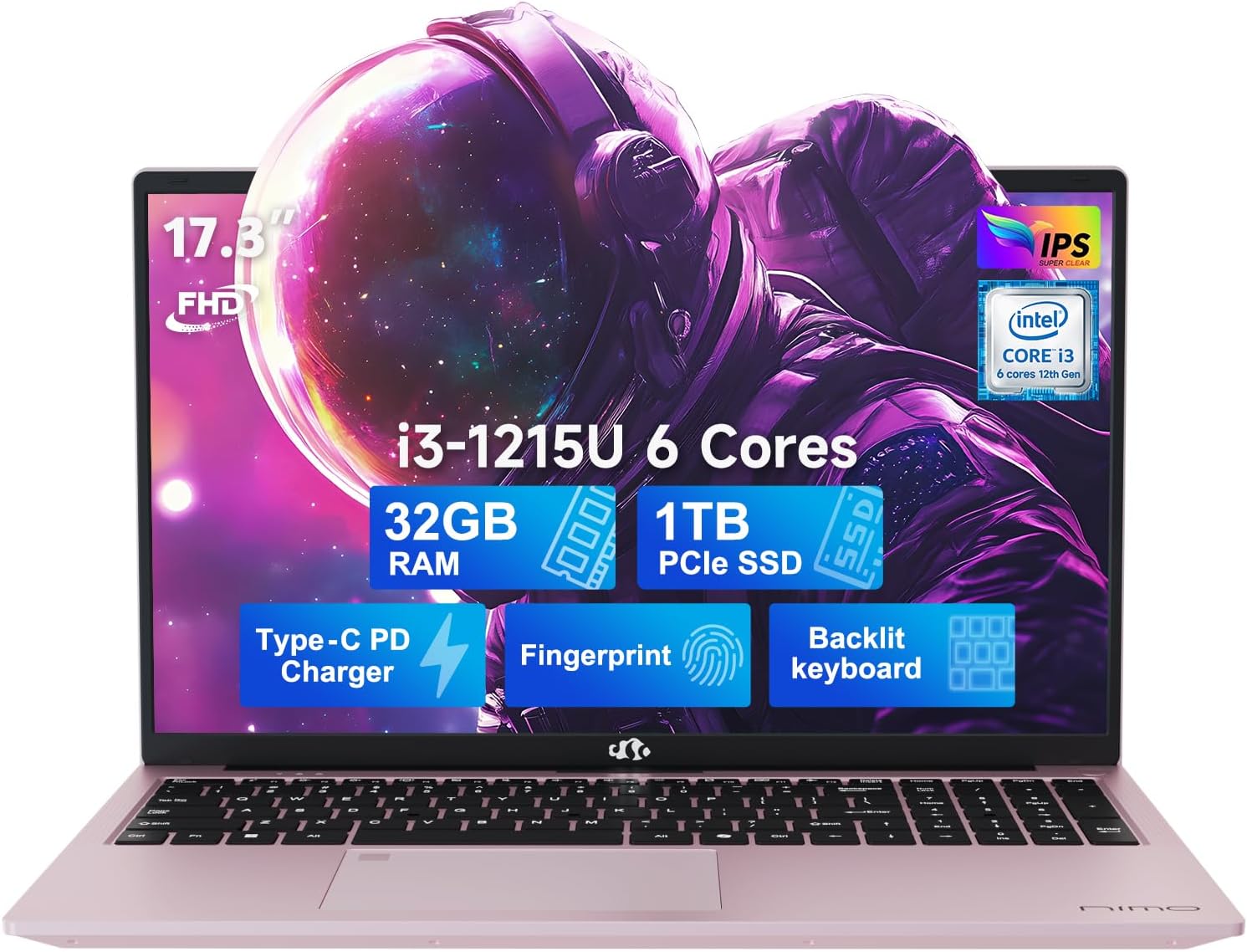 NIMO 17.3 FHD Laptop with 32GB RAM and 1TB SSD for Business