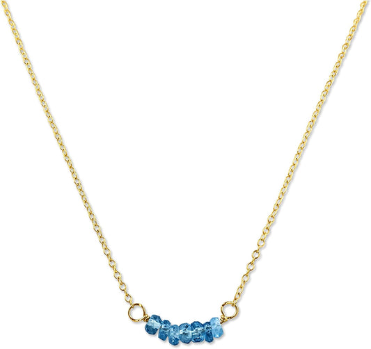 Personalized Birthstone Bar Necklace for Women and Girls