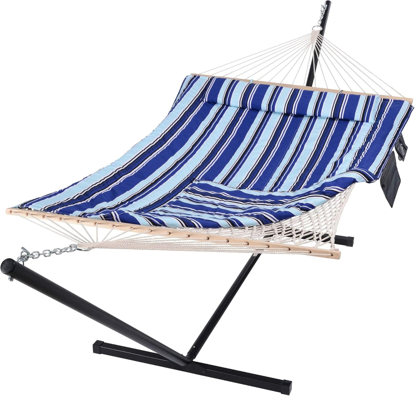 SUNCREAT Double Hammock with Stand for Two Person Relaxation