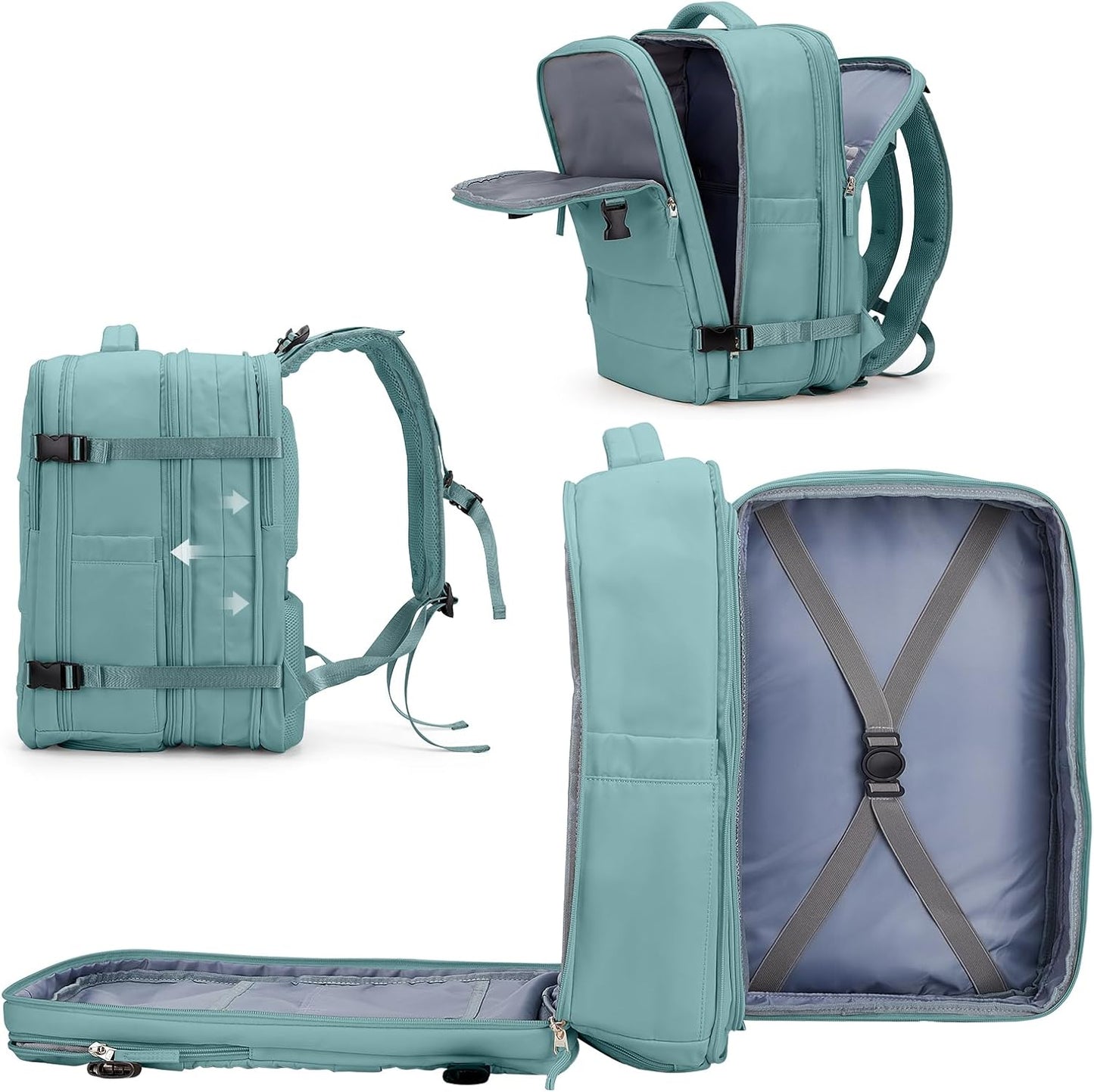 Large Travel Backpack for Women Men - Expandable Heavy Duty Rucksack