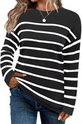 Women's Cozy Striped Knit Sweaters - Must-Have for Fall