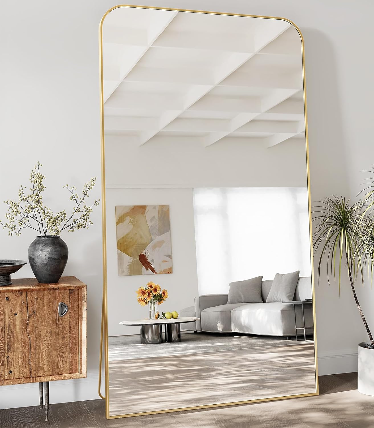 Koonmi Full Length Mirror 86x40 with Stand for Any Room