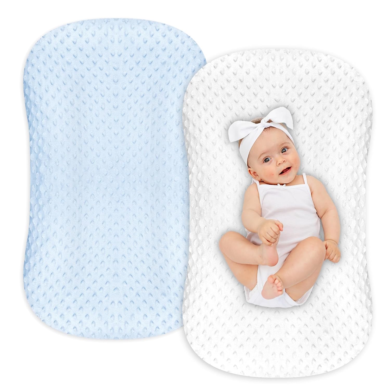Organic Baby Lounger Covers 2 Pack - Ultra Soft Slipcovers