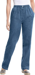 7-Day Straight-Leg Elastic-Waist Denim Jean - Pull-On Comfort have