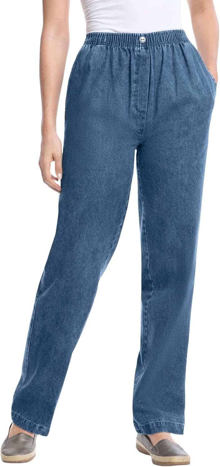 Plus Size 7-Day Straight-Leg Denim Jean for Everyday Comfort
