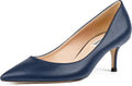 JOY IN LOVE Comfortable Low Heel Pointy Toe Pumps for Women