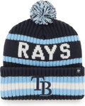 MLB Tampa Bay Rays Bering Cuffed Knit Pom Beanie - Warm Team Style