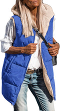 PRETTYGARDEN Reversible Long Vest for Women - Warm, Hooded Mid-Length
