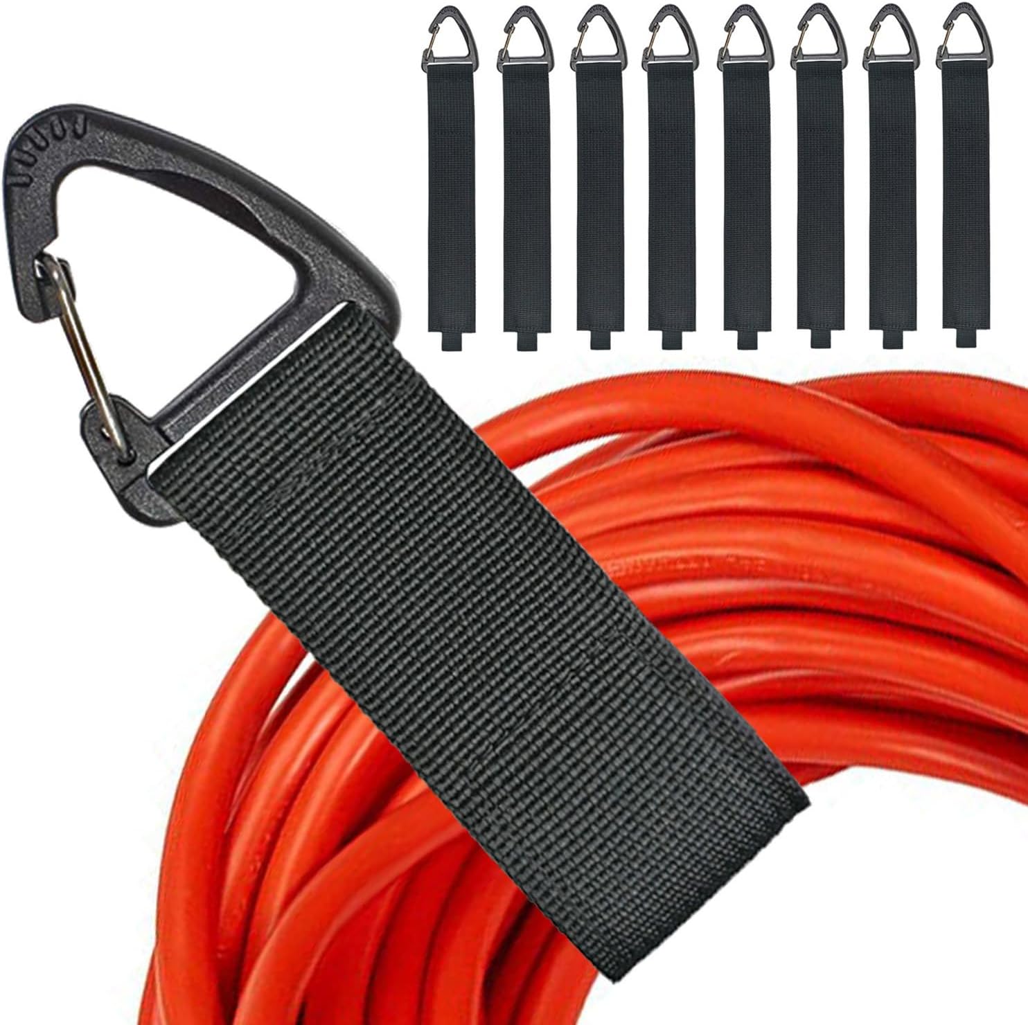 8 Pack Heavy Duty Cord Organizer Strap Set