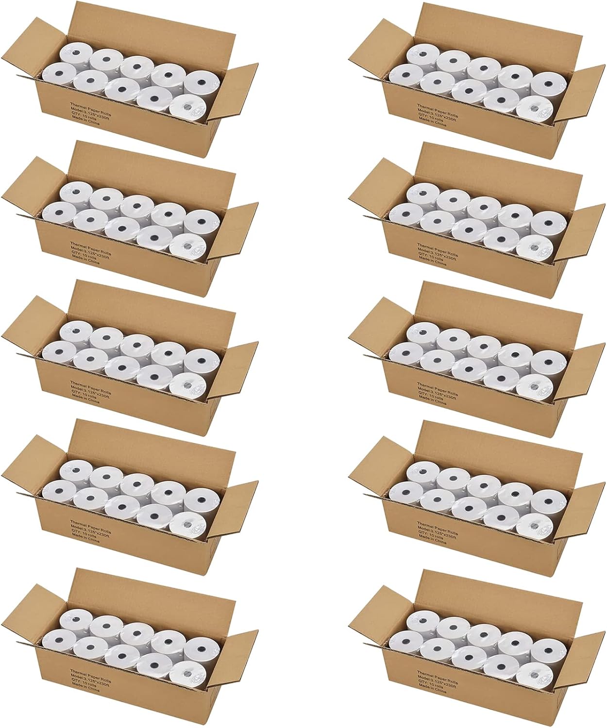 NefLaca Thermal Receipt Paper Rolls 3 1/8 x 230ft, 100 Rolls