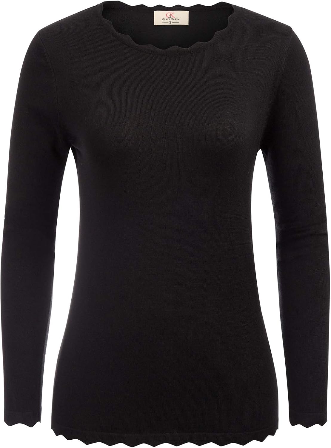 High Stretchy Long Sleeve Pullover Sweater Blouse for Women