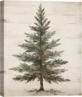 Framed Vintage Christmas Tree 20x30in Poster - Rustic Holiday Wall Art
