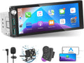 Single Din Car Stereo with Apple Carplay Android Auto - 6.9 in Touch