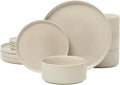 Solana Coast 12 Piece Stoneware Reactive Glaze Dinnerware Set