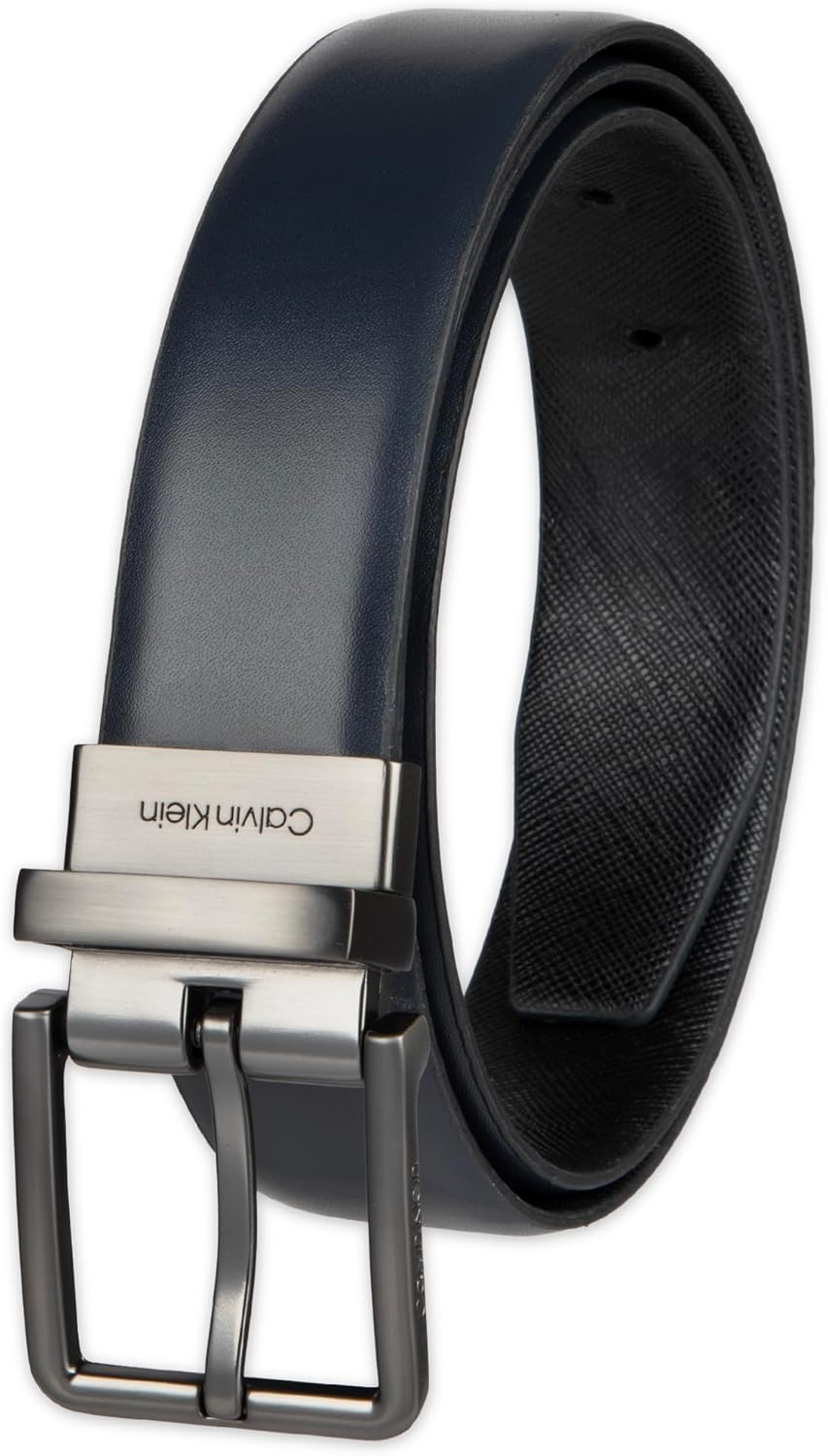 Calvin Klein Men's Reversible Dress Belt with Rotative Buckle