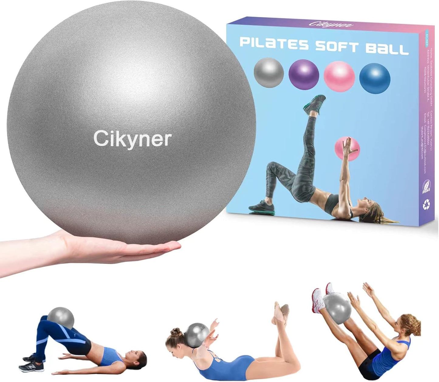 Cikyner Soft Pilates Ball - Enhance Balance & Strength