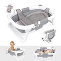 Collapsible Baby Bathtub with Sling and Cushion - Space-Saving Newborn