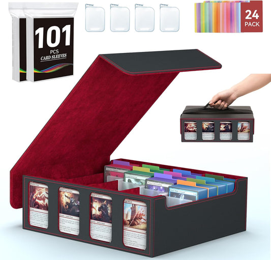 4-Row Trading Card Storage Box for 3200+ Cards Organizer