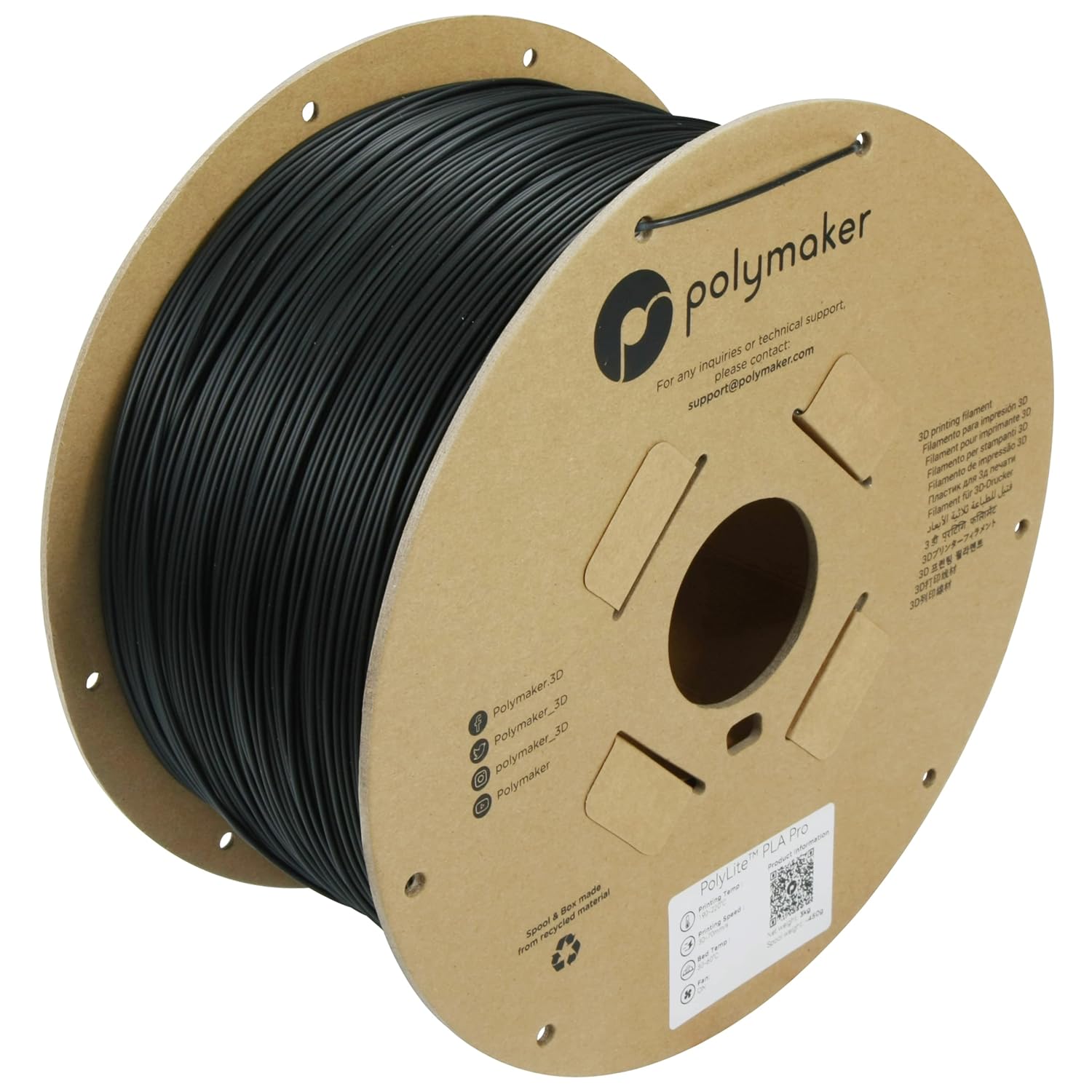 Polymaker PLA PRO Filament 1.75mm for Tough 3D Printing