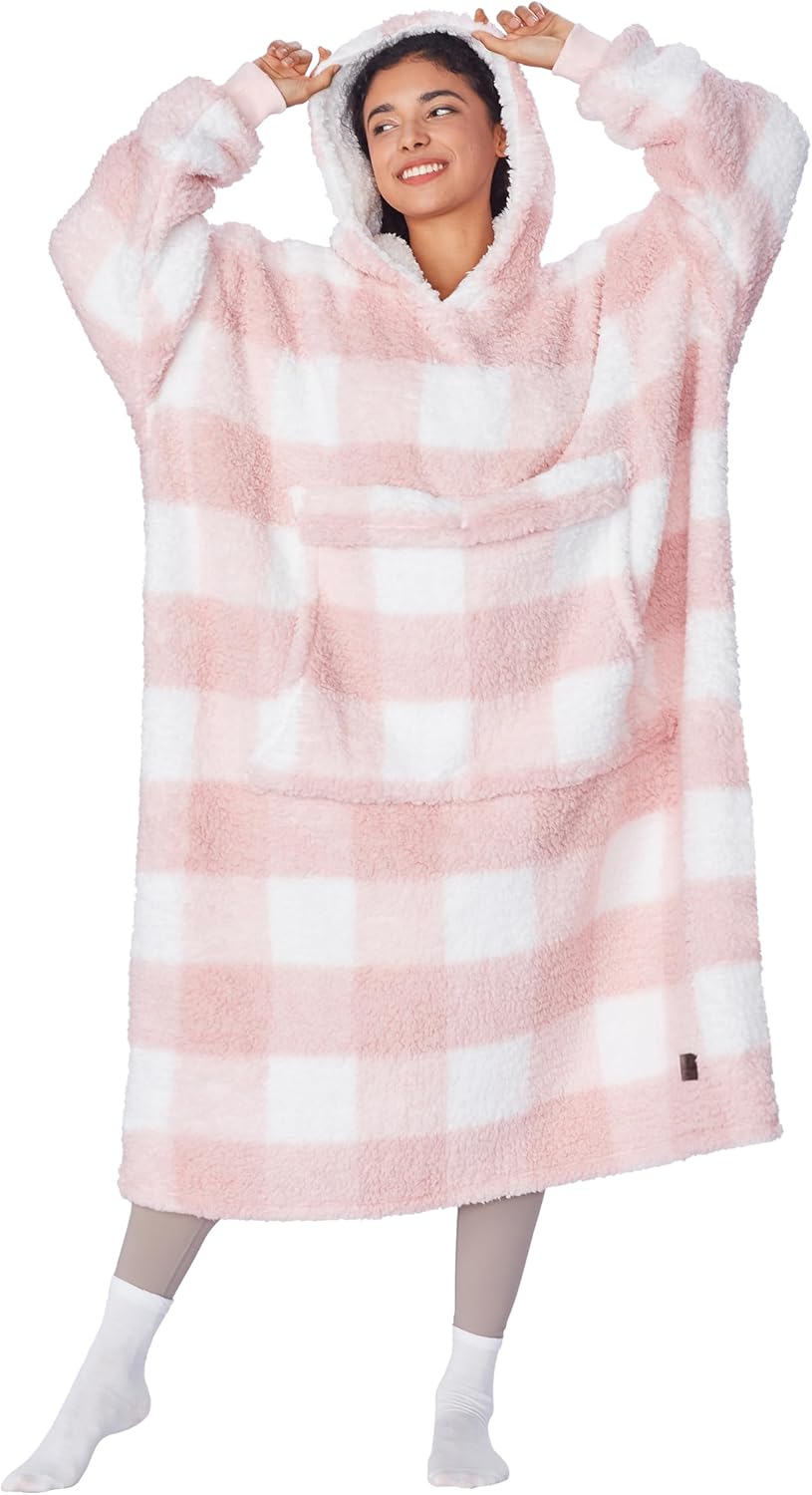 Catalonia Oversized Hoodie Blanket - Cozy Sherpa Comfort