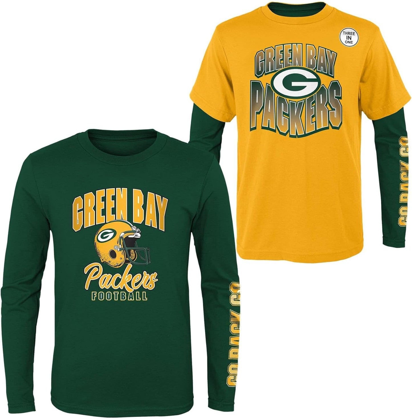 NFL Boys Youth Game Day Team Color T-Shirt and Long Sleeve Set