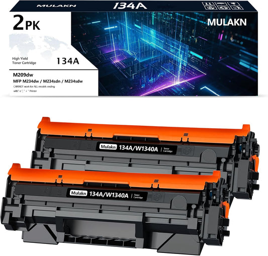 134A Black Toner Cartridge for HP LaserJet M209dw MFP 2PK