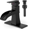 Waterfall Faucet with Pop-Up Drain for Stylish Bathroom Upgrade