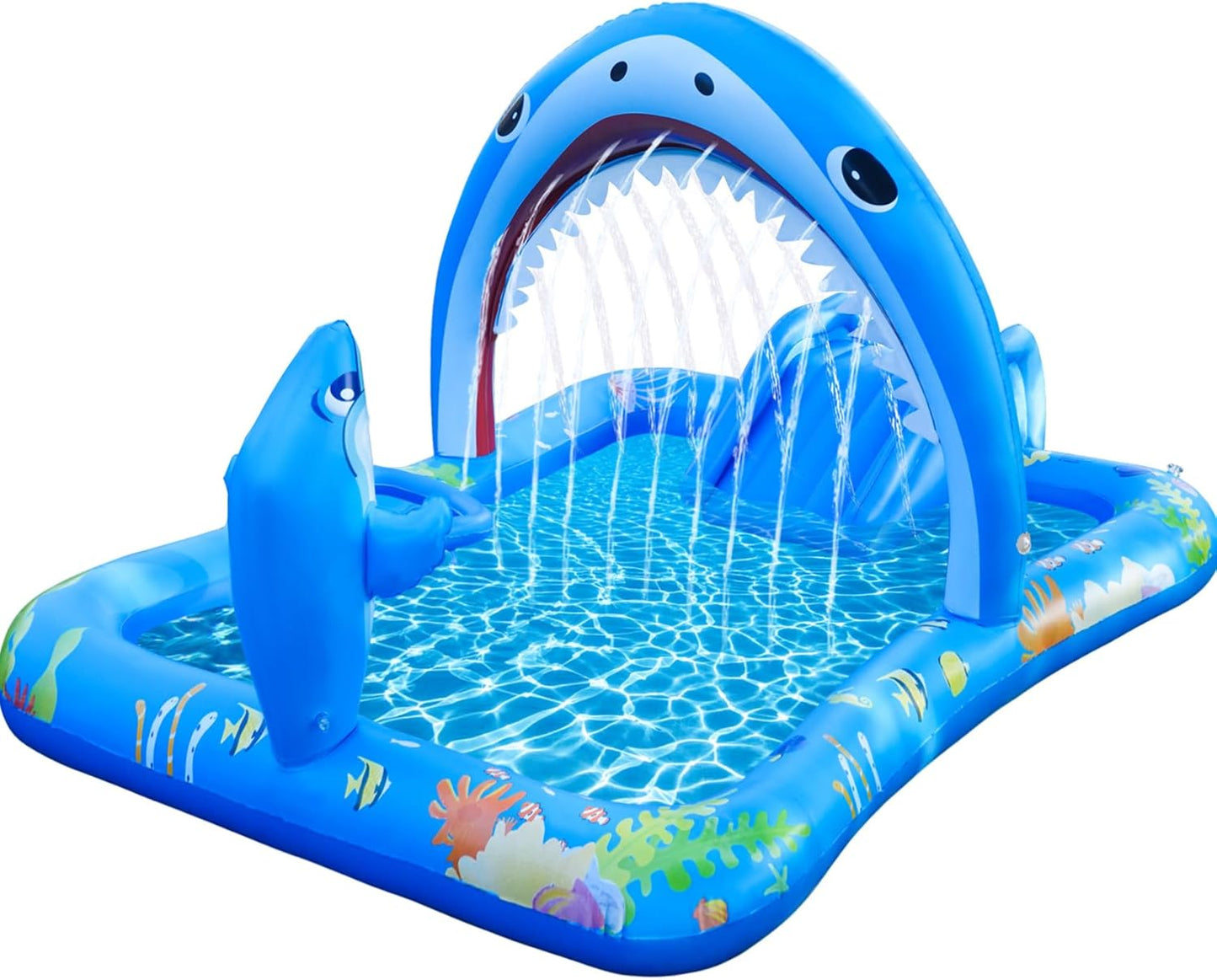 Onory Inflatable Kiddie Pool with Water Slide for Summer Fun