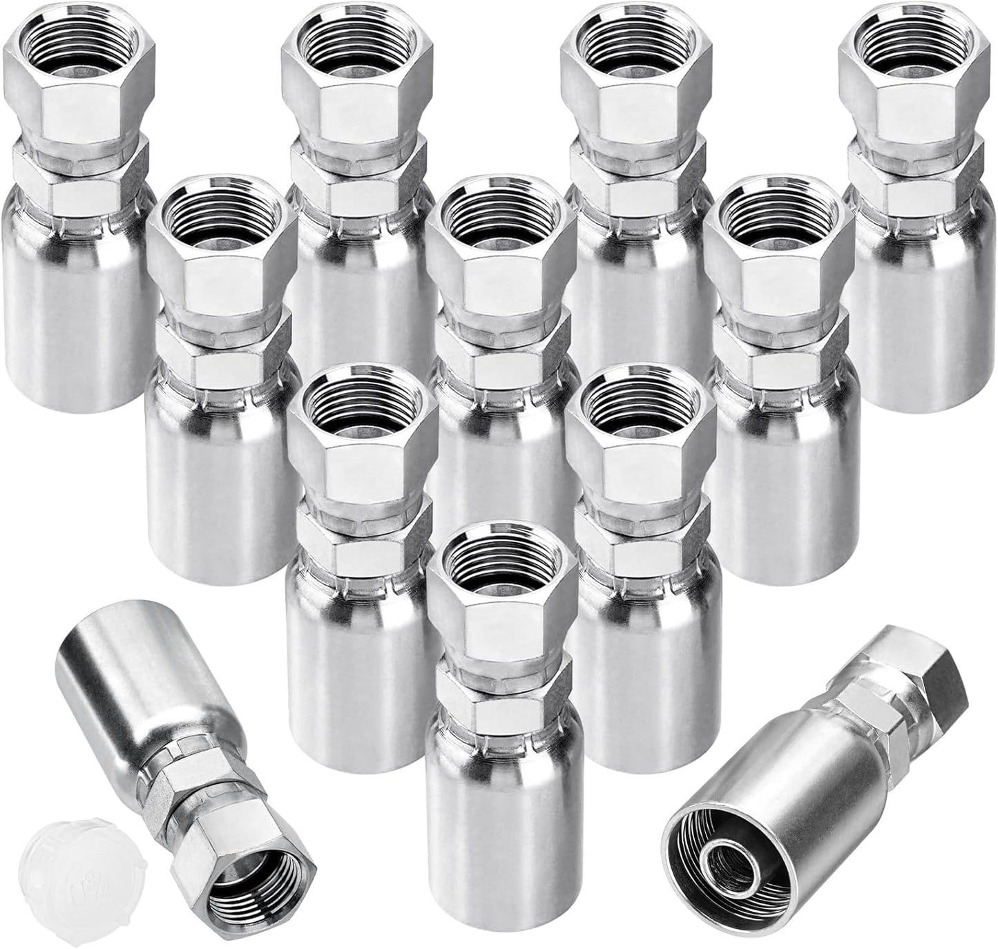 12 Pack Hydraulic Hose End Fittings for Secure Connections
