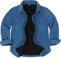 Boys Warm Sherpa Lined Buffalo Plaid Fleece Shirt Jacket