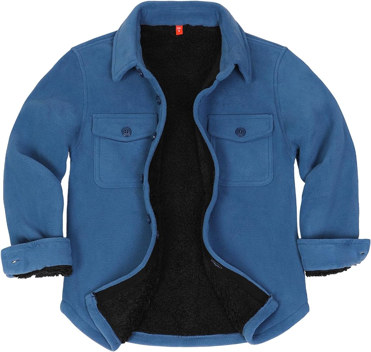 Boys Warm Sherpa Lined Buffalo Plaid Fleece Shirt Jacket