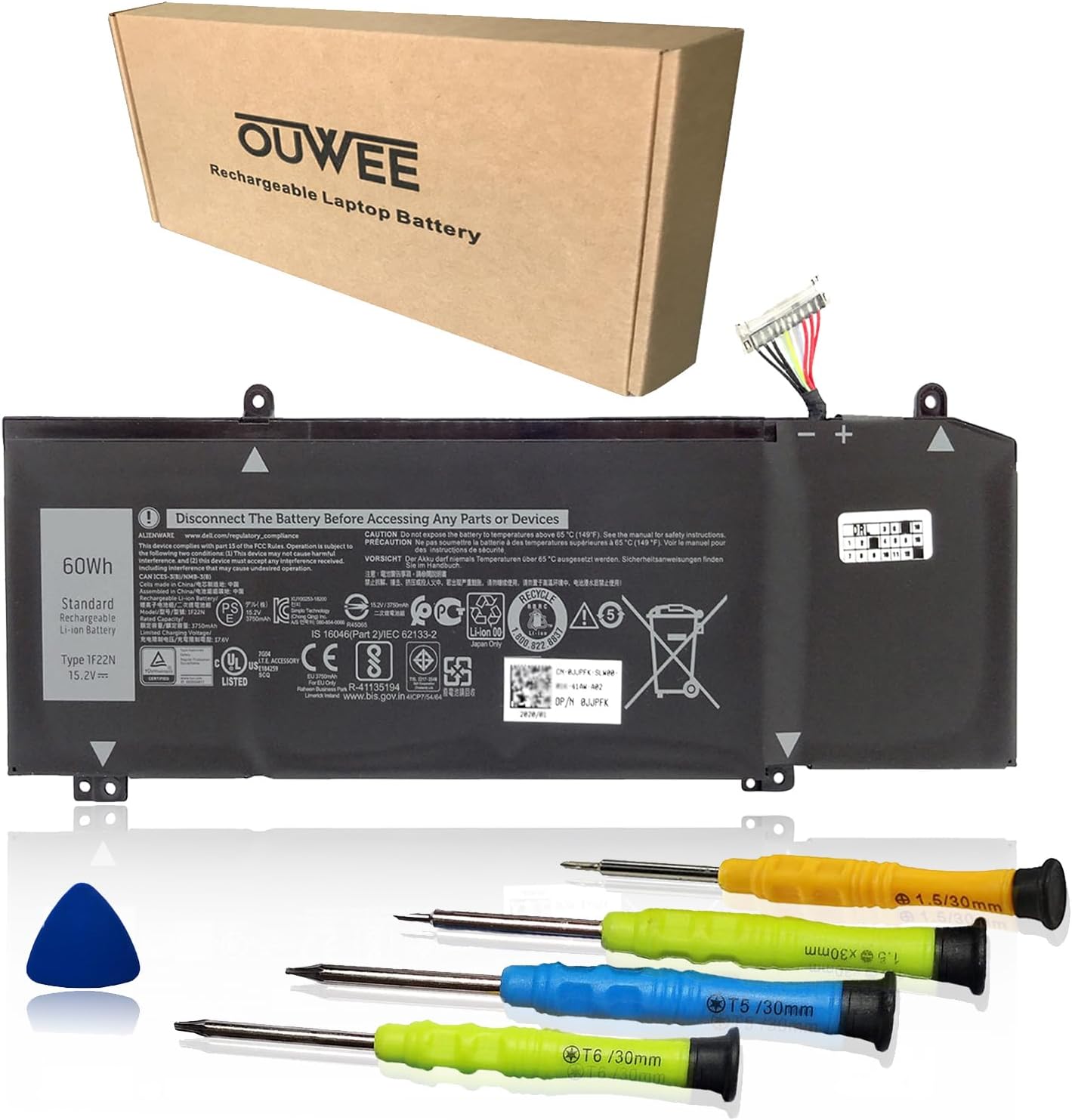 1F22N Laptop Battery Replacement for Dell Alienware M15 M17 G5 G7