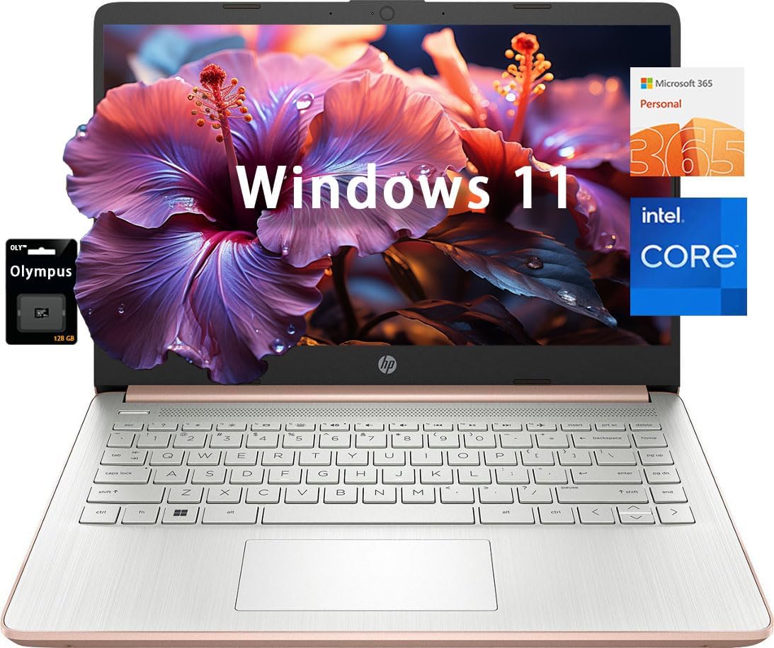 HP 14 HD Student Business Laptop with Intel Quad-Core N4120