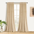 Roslynwood Cream Velvet Curtains 90 in - Thick Blackout Drapes