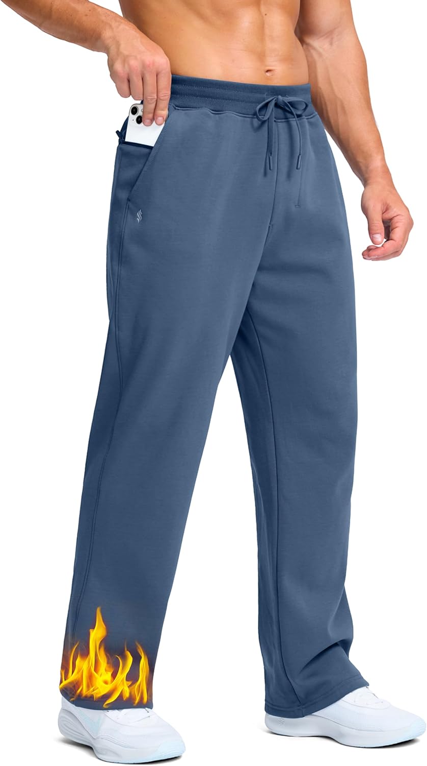 Soothfeel Men's Fleece Sweatpants for Winter Comfort and Style