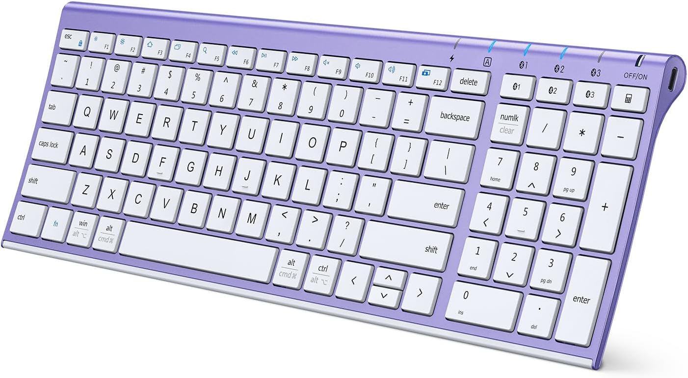 iClever Bluetooth Keyboard for Quiet Typing and Multi-Device Use