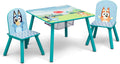 Bluey Kids Table and Chair Set with Storage - Kid-Sized Activity Set