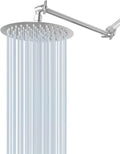 Rain Shower Head 8 in with 11 in Adjustable Arm - Pressure Boosting