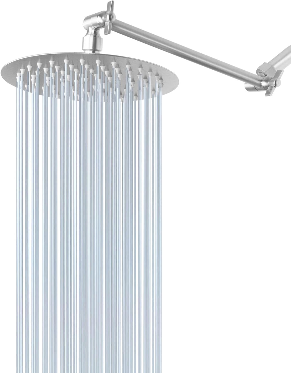 NearMoon Rain Shower Head with Adjustable Arm for Luxurious Showers
