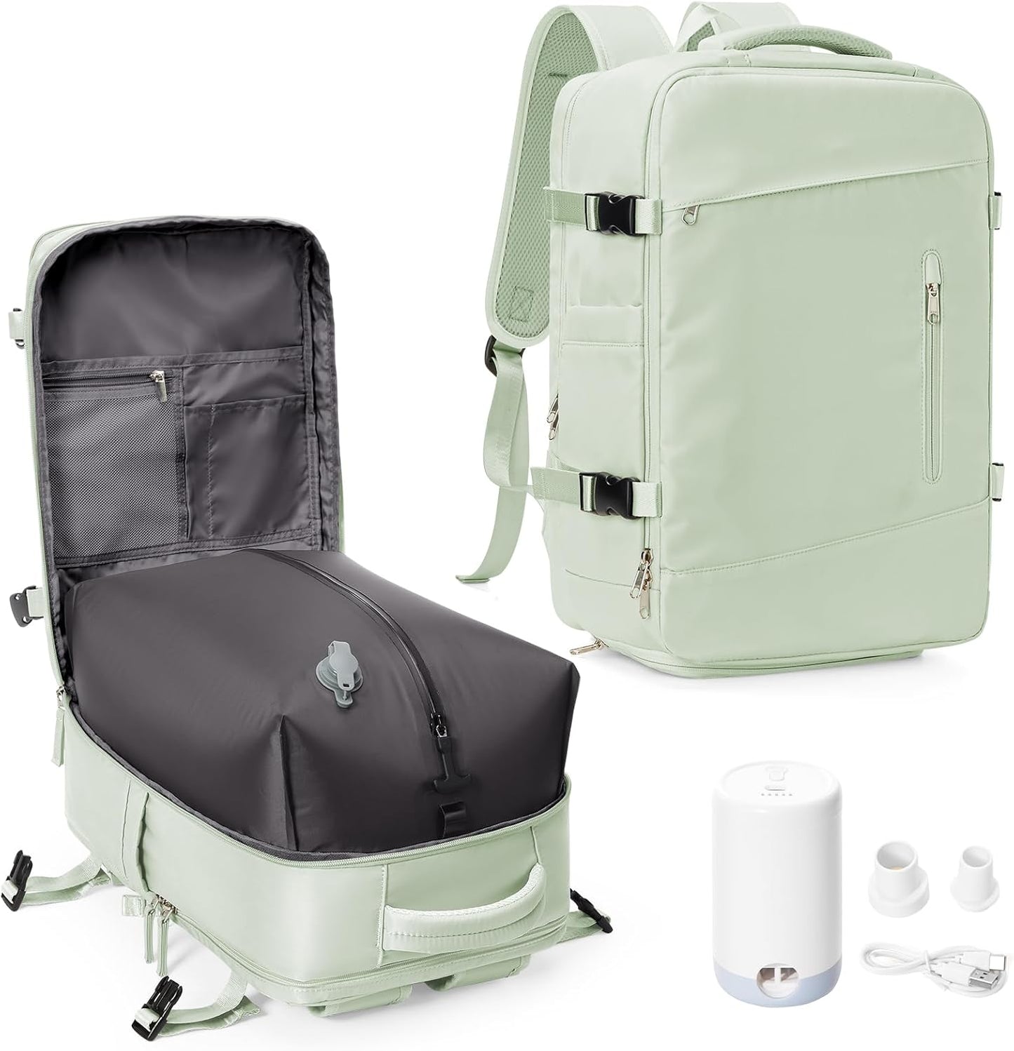 Vacuum Travel Backpack with Electric Pump for Efficient Packing